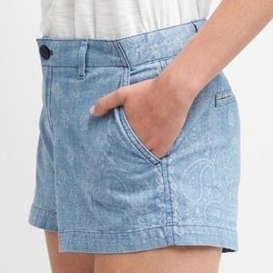 NEW Gap Chambray Paisley Shorts 12